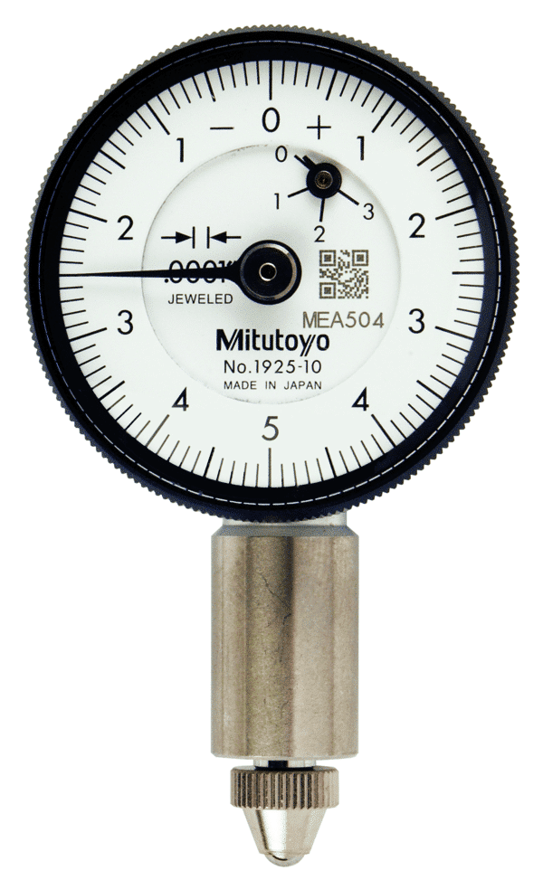 Mitutoyo Plunger Dial Gauge with Flat Back & Jeweled Bearing (Inch)