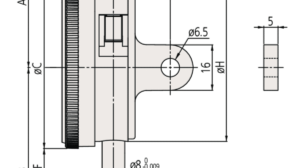 Diagram for Plunger Type Dial Indicator with Back Lug IP64