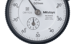 Mitutoyo Plunger Dial Gauge with Flat Back (Metric) 0-100 Dial Reading