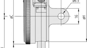 Diagram of Dial Gauge with Flat Back & Shockproof