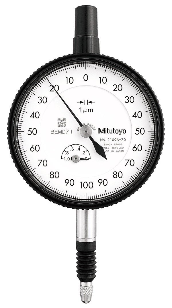 Mitutoyo Plunger Dial Gauge with Back Lug and Jeweled Bearing