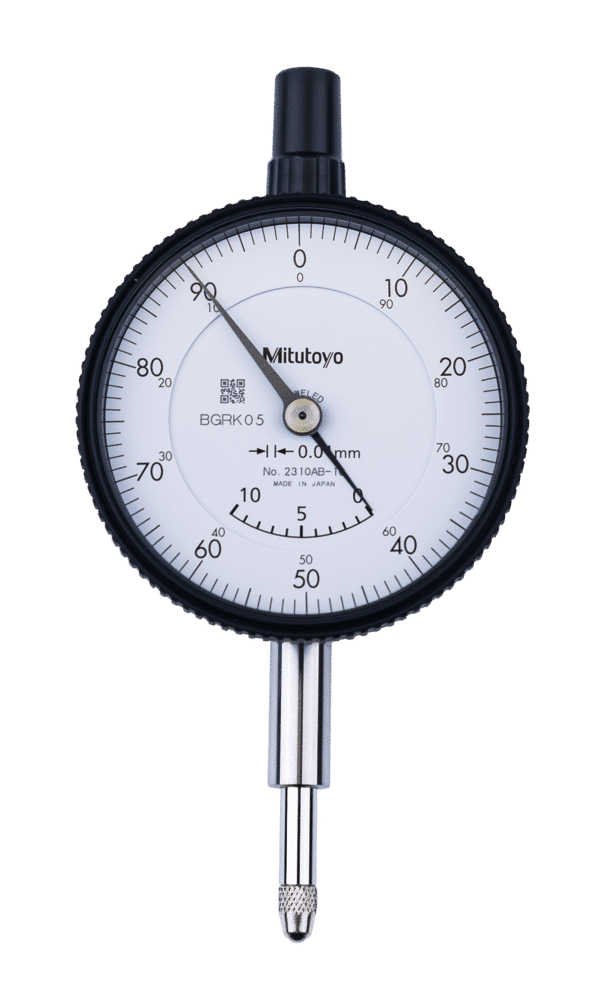 Mitutoyo Metric Dial Gauge with Back Lug & Jewelled Bearing