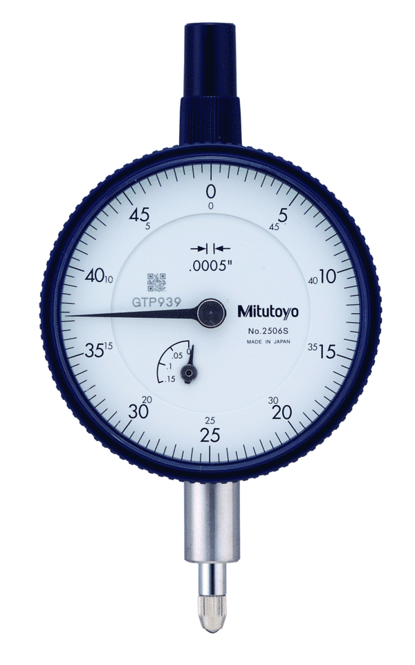 Mitutoyo Plunger Dial Gauge with Flat Back (Inch)