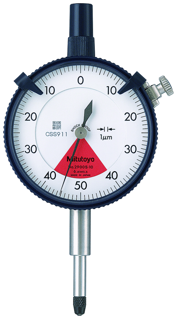 Mitutoyo Plunger Dial Indicator, Lug Back, One Revolution, Dustproof, Shockproof