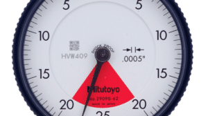 Mitutoyo Plunger Dial Indicator, Flat Back, One Revolution, Shockproof