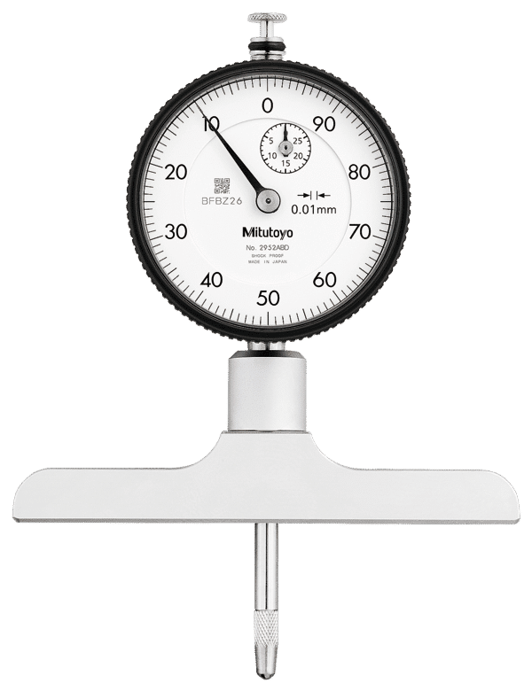 Mitutoyo Dial Indicator Depth Gauge, Plunger Type, 0-100mm