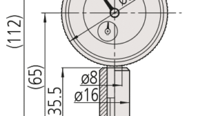 Diagram with Dimension for Mitutoyo Dial Indicator Depth Gauges