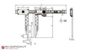 Mitutoyo Digital ABS Carbon Fibre Long Jaw Caliper Drawing