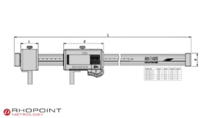 Mitutoyo Digital ABS Carbon Fibre Interchangeable Caliper Drawing