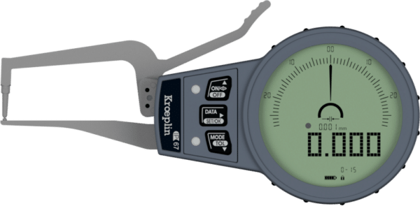 Kroeplin digital external measuring gauge for tube wall thickness