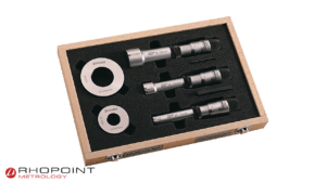 Bowers SXTA Micro Analogue Bore Gauge Set - Wooden Box with Three Bore Gauges and Two Setting Rings