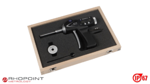 Bowers XTHi Series Digital Pistol Grip Bore Gauge in Wooden Case with Setting Ring