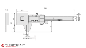 Drawing for Mitutoyo Digital ABS Caliper AOS Constant Measuring Force, 0-180mm