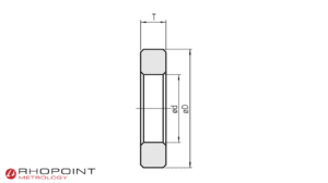 Mitutoyo Setting Ring Diagram of Outside and Inside Diameter