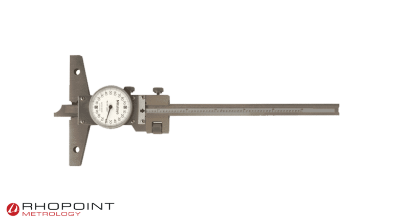 Mitutoyo Dial Depth Gauge, 0-100-0 Dial Face, 0-6 inch