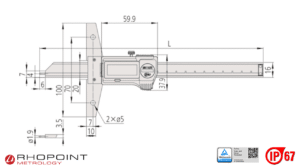 Diagram for Mitutoyo Digital ABS Pin Type Depth Gauge