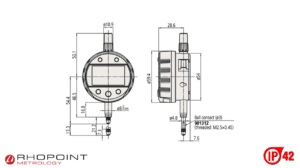 Diagram for Mitutoyo Plunger Digital Indicator